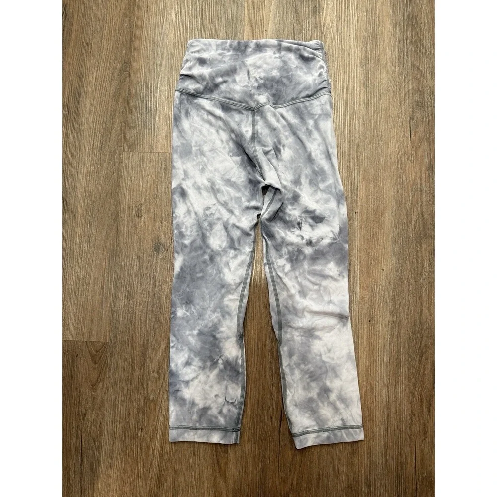 Lululemon Align Cross Waist Crop Legging Diamond Dye High‎ Rise Gray Size 4